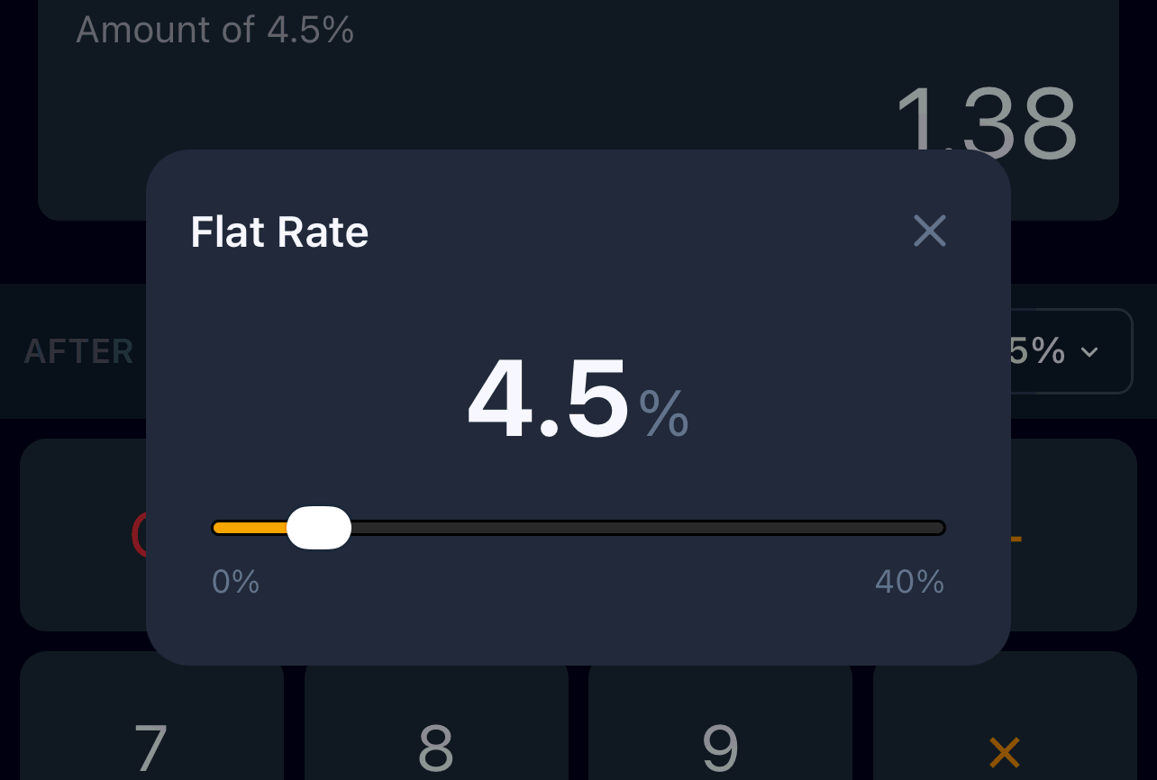 Quick rate popup